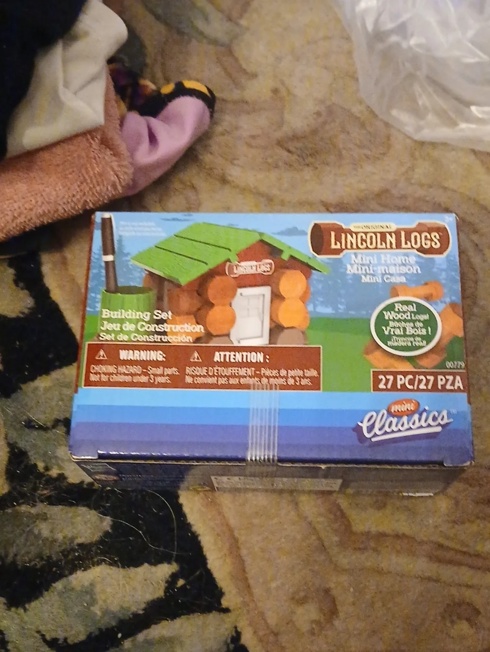 Original Lincoln Logs Mini Home 27 PC Building Set Mini Classics Real Wood Logs